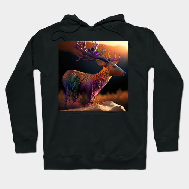 Terracotta Deer Hoodie by berubettoart